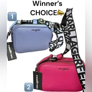 WinnerCHOICE NWT KARLLagerfeld Fuchsia Bag or NWT KARLLargerfeld Blue🩵Bag